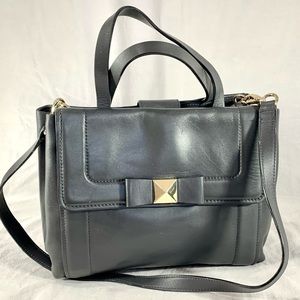KATE SPADE New York Gray Leather Satchel Shoulder